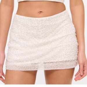 Abercrombie & Fitch  Scarlett Mid Rise Beaded Mini Skort